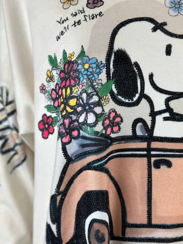 Leichter Snoopy Strick Pullover