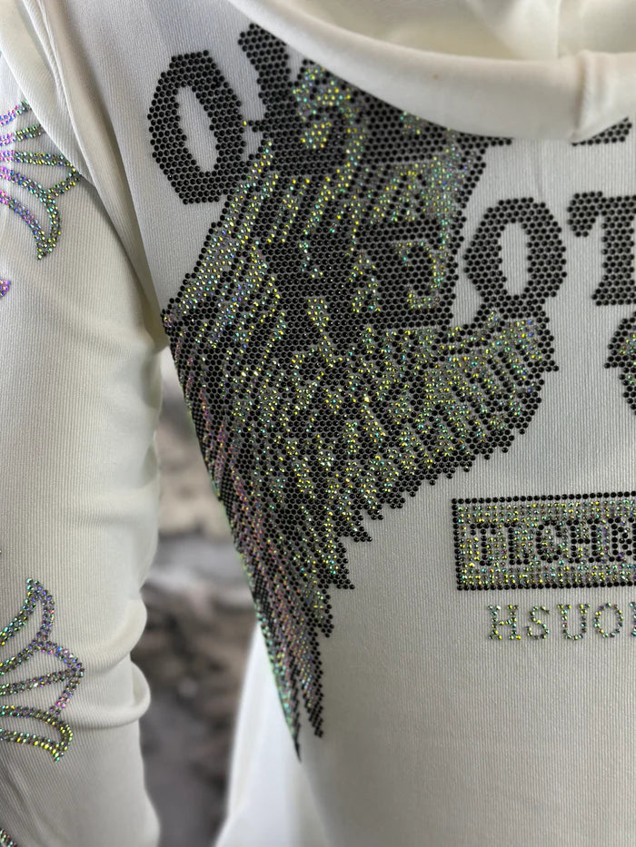 Leichtes Angel Shirt in Weiß mit Kapuze