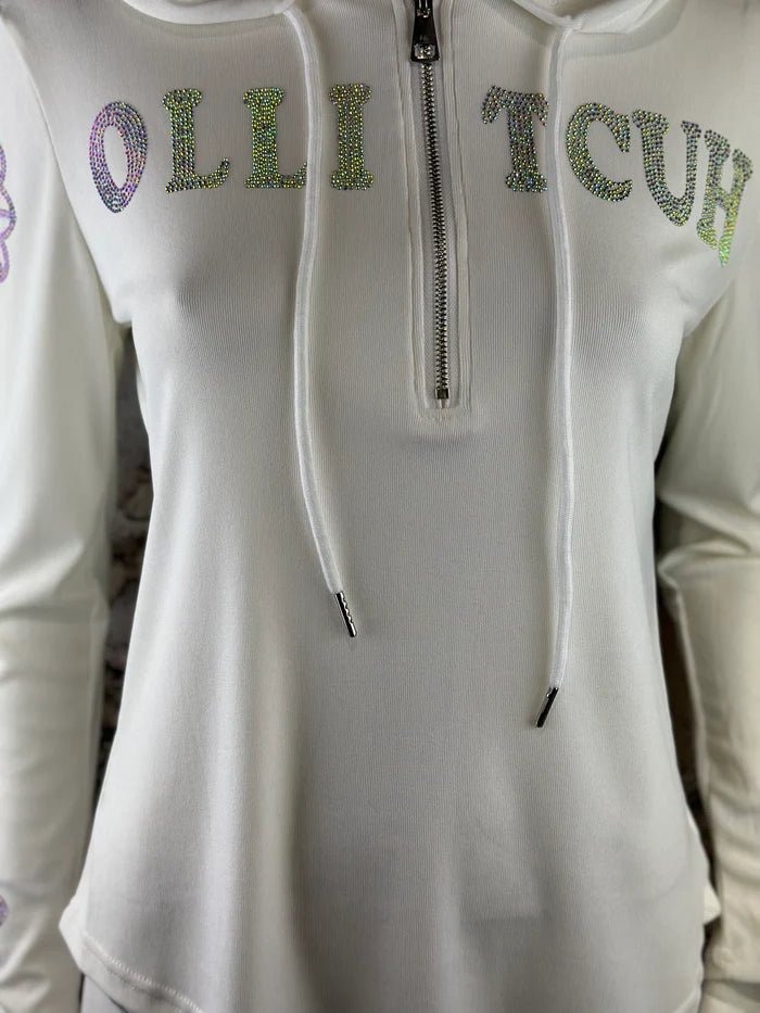 Leichtes Angel Shirt in Weiß mit Kapuze