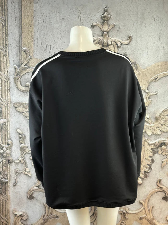 Leichtes Daisy Sweatshirt in Schwarz