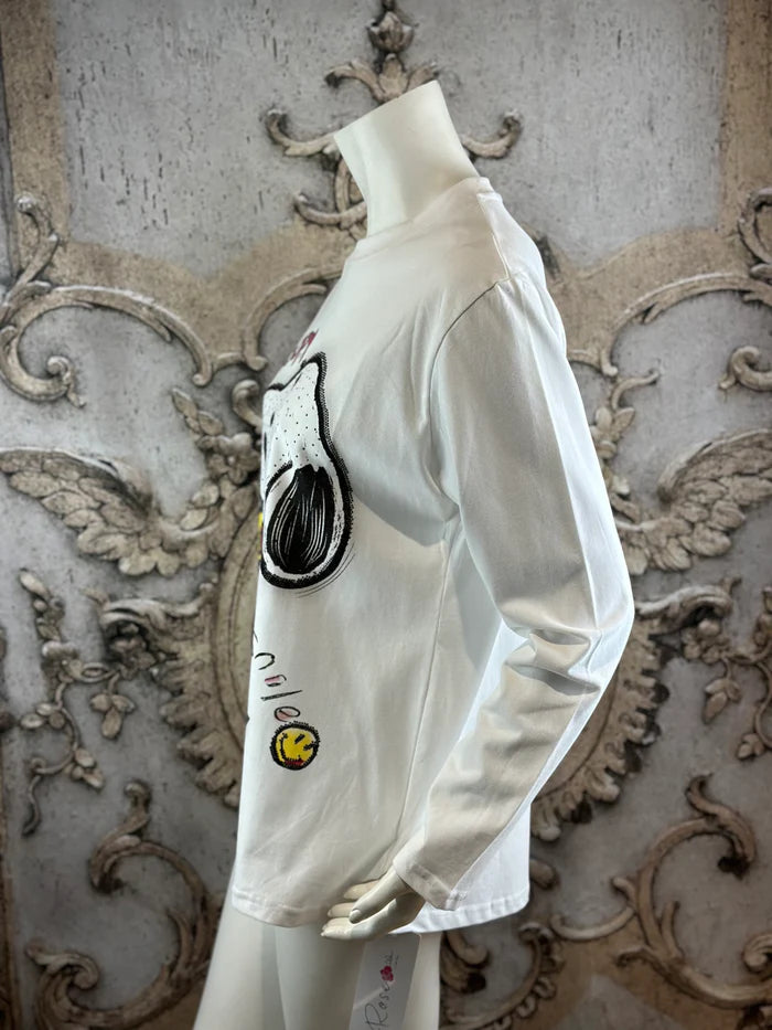 Leichtes Snoopy Sweatshirt in Weiß