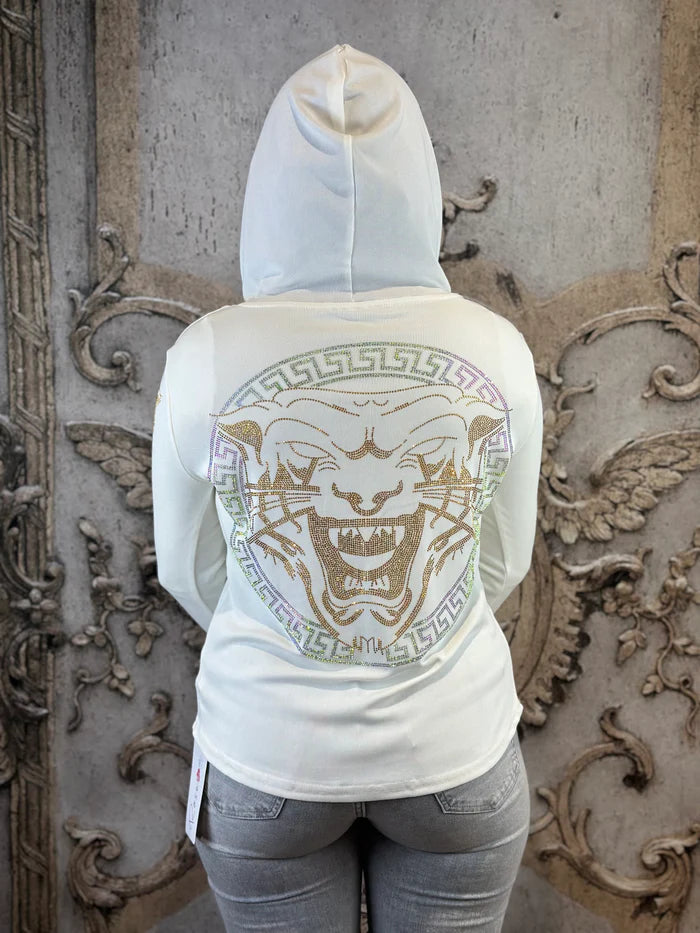 Leichtes Tiger Shirt in Weiß