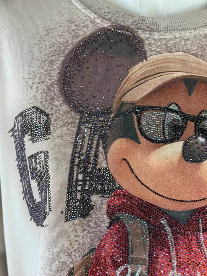 Mickey Sweatshirt in Beige