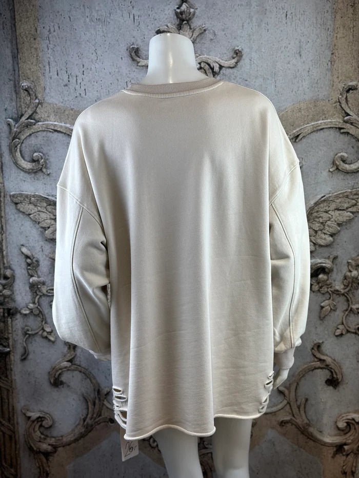 Mickey Sweatshirt in Beige