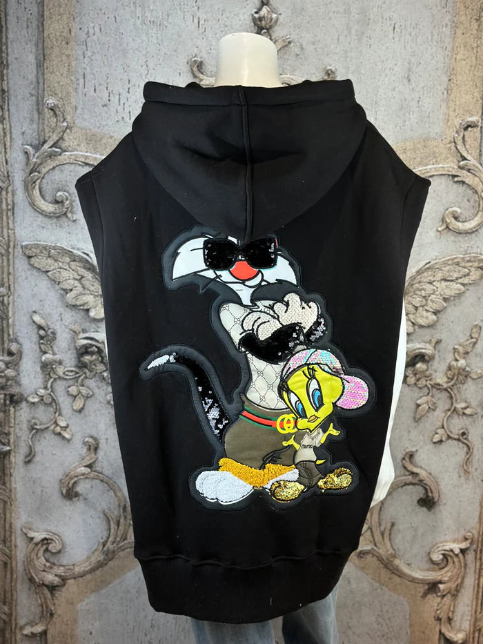 Oversize Tweety x Sweat Weste