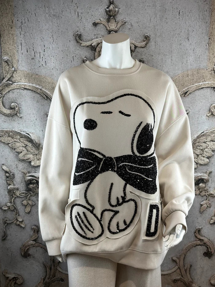 Snoopy Sweatshirt in Beige