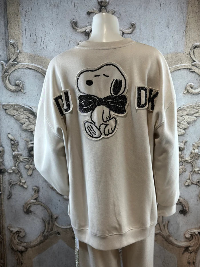 Snoopy Sweatshirt in Beige
