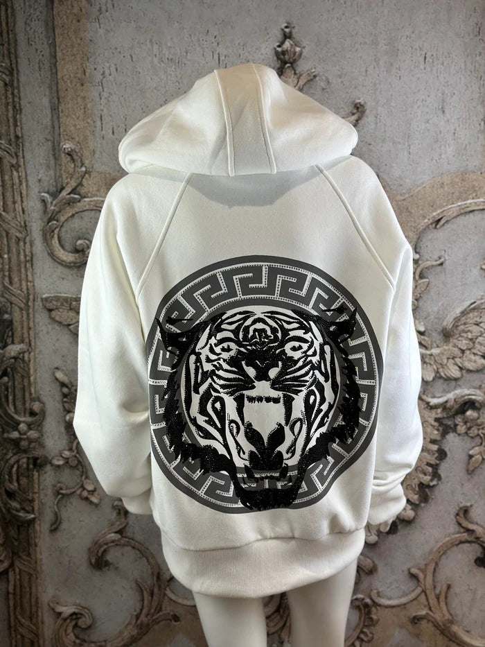 Tiger Sweat Jacke in Weiß