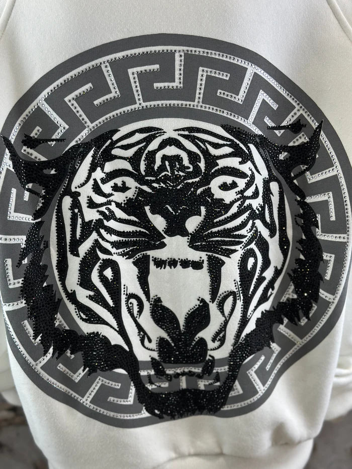 Tiger Sweat Jacke in Weiß