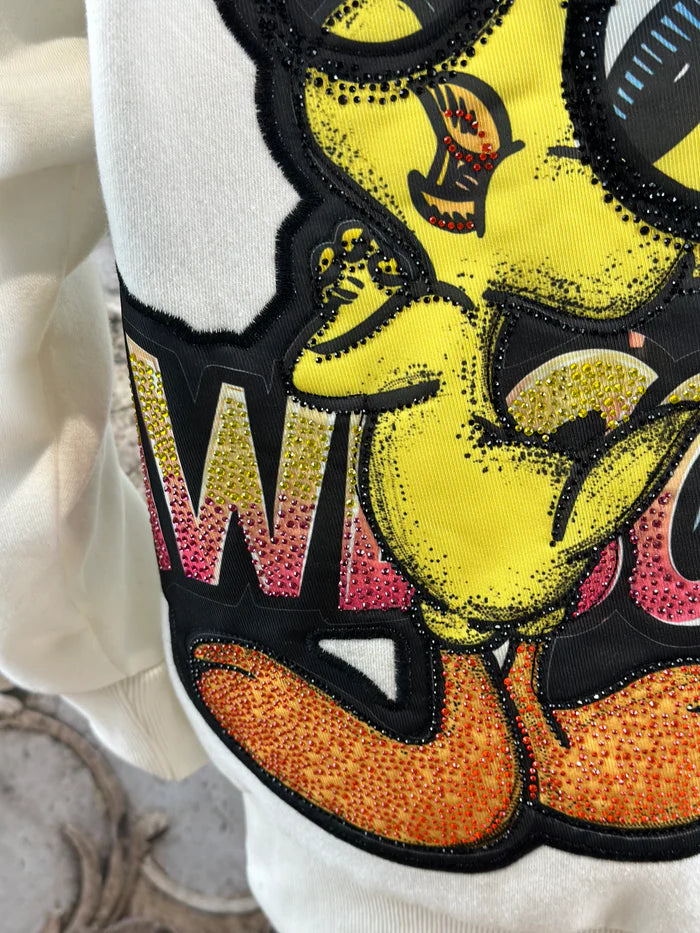 Tweety Sweat Jacke in Weiß